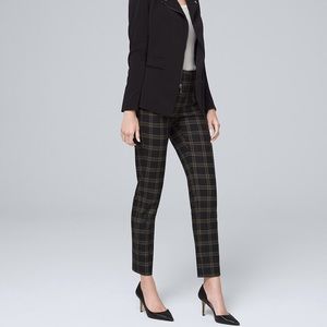 WHBM Plaid Slim Ankle Pants